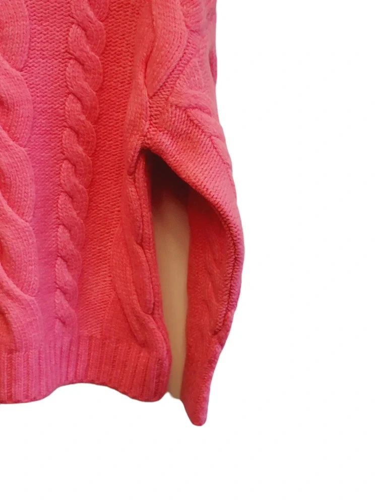 NEW Anthropologie Pink Mock Neck Cable-Knit Sweater - Various - Picture 12 of 12